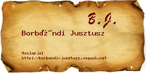 Borbándi Jusztusz névjegykártya